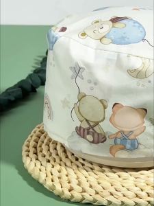 Cartoon Pattern Scrub Working Hats Short Hairs Medical Cap for Men Adjustable Nurse Accessories for Work K1250