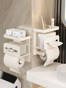 ตู้เสื้อผ้าติดผนังในห้องน้ำแบบพับได้อลูมิเนียมอัลลอยด์ กระดาษชำระแบบไม่ต้องเจาะ ตู้กระดาษชำระแบบหัวเข็มขัดห้อยได้