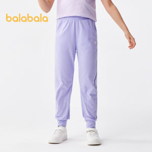 Balabala Cô Gái Quần trẻ em đơn giản quần quần áo mùa hè trung lớn quần trẻ em nhanh khô phong cách thể thao nước ngoài quần dây rút thủy triều