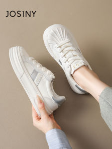Josiny | Breathable Summer White Shoes with Shell Toes Sneakers