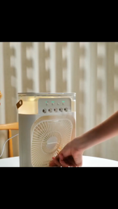 (MYDV) Portable Air Conditioner Personal Desktop 5-Hole Air Cooing Rechargeable Quiet Table Fan for Home Office Bedroom