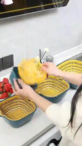 LuxDrain 6in1 DZ Keranjang Pengering Sayuran