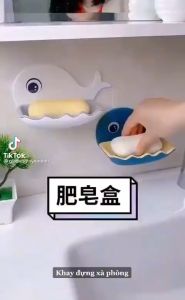 Khay Đựng Xà Phòng Dính Tường Hình Cá Heo Cute