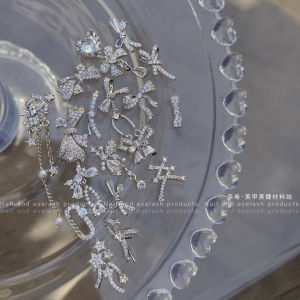 Nich Nail Ornament Accessible Luxury Zircon Bows Tassel Color Retaining LZ Same Fairy Internet Hot Super Flash Diamond