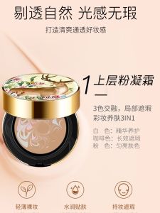 Water Sensation Soft Mist Powder Cream Double Layer with Mirror Moisturizing Brightening Isolation BB Cream Long-lasting Makeup