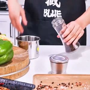 SSSuperior+ Grinding Bottle Manual Salt Pepper Mill Grinder Stainless Steel Muller Spice Sauce