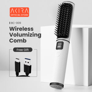 Japan AKIRA USB Hair Straightener Comb Portable Mini Straightening Hair Brush Cordless Ceramic Straightener Hair Styling Tools for Travel - Lazada