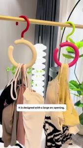 Round Scarf Tie Hanger Circular Ring Clothes Hanger Hat Rack Display Rack Space Saving Hook Wardrobe
