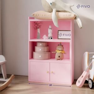 Kệ Sách Cho Bé Màu Hồng FIVO FB71 Chất Liệu Gỗ Cao Cấp An Toàn Nhiều Màu Sắc Decor Xinh Xắn