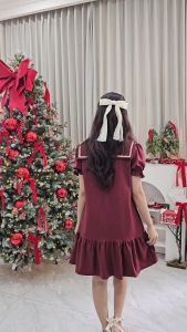 Carol Midi Dress Renda Natal Wanita Orecca