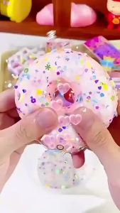 Popular Donut Plush Cats Paw Squeezing Toy Mud Feeling Good-looking Internet Celebrity Live Broadcast Blind Bag Decompression Toy