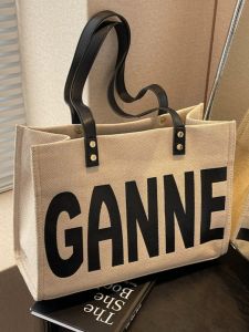 Thickened Canvas Tote Bag Womens Fashionable Large Capacity Handbag Commuter Single Shoulder Bag Casual Style Spring New