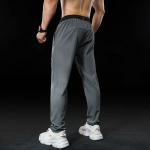 Bullying muscle | Sport Men Loose Fit Drawstring Ice Silk Breathable Lightweight Summer Pants