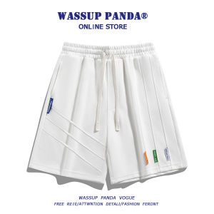 Wassup Panda Japanese Style Thin Cool Feeling Mens Summer Casual Loose Sports Beach Shorts Five-Quarter Length Cotton Shorts