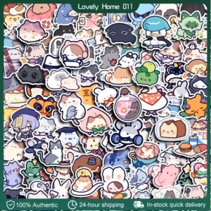 FAMILY`S CHOICE 100pcs Cute Cartoon Stickers Diy Computer Laptop Washi Scrapbooking Stickers Arts Crafts Stationery