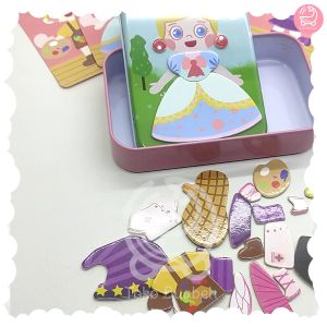 Mai Toys Mainan Puzzle Magnet Kostum 5 Macam Profesi Lucu Anak Cowok Cewek Box Kaleng Edukasi