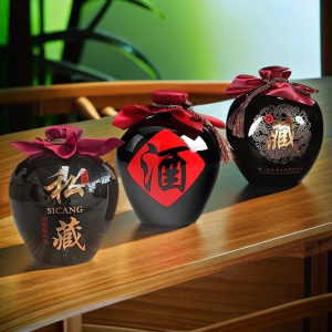 Bình Rượu Gốm Sứ Trấn Cảnh Đức Bình Rượu Rỗng Kín Cổ Điển 5Kg 5Kg 5Kg 2Kg 3Kg 5Kg Gia Dụng Màu Đen Bình Ngâm Rượu
