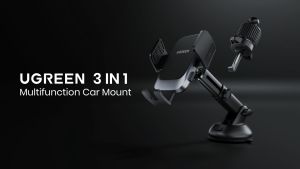 UGREEN 3-in-1 Car Phone Holder for Dashboard Windshield Air Vent Compatible with iPhone 17 16 15 14 Pro Max Samsung S25 S24 Ultra Xiaomi Model:15265