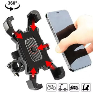 EKLEVA Bicycle Mobile Phone Bracket Mountain Bike Motorcycle Shock-absorbing Riding Bracket Adjustable Rotatable Convenient and Stable