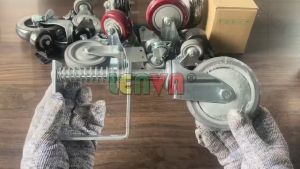 4Inch Wooden Gate Wheel Spring Gate Caster Max 265LBS/120KG 6 month warranty