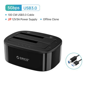ORICO | ORICO 2 Bay Hard Drive Docking Station with Offline Clone USB 3.0 to SATA for 2.5/3.5 SSD HDD Enclosure UASP Protocol
