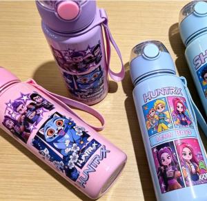 Hasbro | Cartoon Figure Water Bottle Portable Outdoor Straw Cup for Kids-Girls’ Summer Sports Leakproof Cute