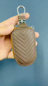 Móc khóa bao da đựng chìa khóa ô tô xe hơi kèm móc treo tiện ích