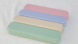 Sendok Set Garpu Sumpit Sendok Set Portable Bahan Jerami + Kotak Sendok Set 3 in 1 Perlengkapan Makan Warna Warni Alat Makan Traveling - HOMIA