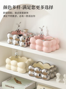 Slightly Luxury Decoration Ornaments Gathering Key Storage Rack Home Ceramic Storage Box Entrance Shoe Cabinet Coffee Table Living Room