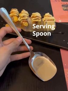 1/3pcs Serving Spoon Set Stainless Steel Serving Spoon Makapal Kutsara Dinner Spoon Kitchen Utensils