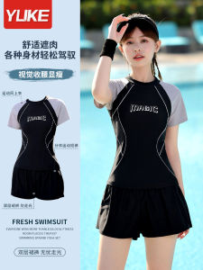 Bộ Đồ Bơi Hai Mảnh Cho Nữ 2024 Bộ Đồ Bơi Lướt Sóng Đi Biển Mùa Hè Mới Cạp Cao Che Bụng Giảm Béo Cao Cấp