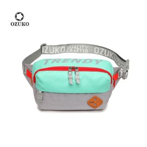 Túi Đeo Chéo Thể Thao Chống Thấm Nước Ozuko Túi Đeo Ngực Nam Thời Trang Đa Năng Túi Đeo Hông Thể Thao Nam Túi Đeo Vai Thể Thao Nam