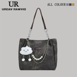 URDAV Womens Large Capacity Commuter Tote Bag Fashionable Casual Single Shoulder Bag Underarm Bag Trendy Design Handbag