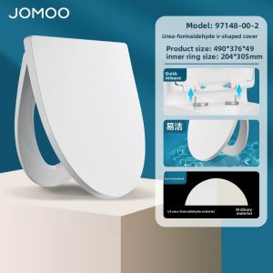 JOMOO Bathroom Kitchen Toilet Seat Cover round Support Cover Double Press Fast Removal Urea Formaldehyde Material Toilet Lid