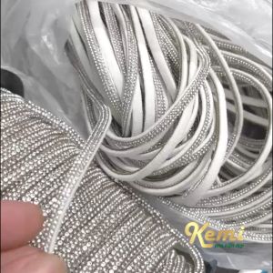 Dây đá mềm lõi đính đá sáng full dây (1 mét) làm nơ dây quai giày cao gót viền váy áo