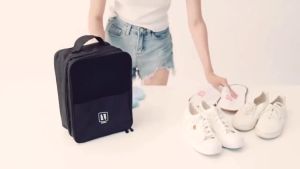 ☀️Life Core☀️ Travel Shoe Bag Organizer Portable Shoe Storage Bag Zipper Waterproof Dust-Proof Multi layer Beg Kasut Cuti Melancong