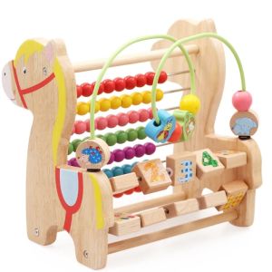 Sempoa kayu / Trojan Learning Portfolios / alat hitung / balok angka / balok gambar / wira game / alur kawat / kuda kayu / sentra berhitung / matematika