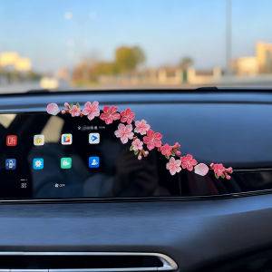 3D Float Cherry Blossom Flower Car Decorations DIY Resin Stickers Fashion Ornaments For Car Rear Fit For Cars Electric Vehicles