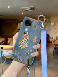 Enameled Gourd Phone Case with Lanyard S19Pro New Model Protection Cover S18Pro Chinese Style S17E Womens Model S16Pro Crossbody S15 Wristband Stand S12 Full Shell Protection
