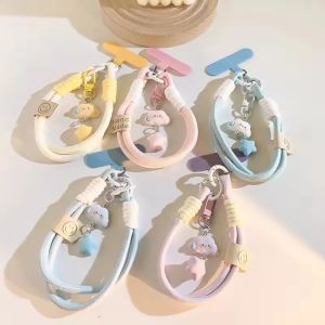 Double Ended Rope Keychain Cartoon Cute Pendant Phone Case Lanyard Wristband Lanyard Detachable Can Be Used for Decoration
