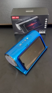 LP-V9 Portable Wireless Bluetooth Speaker with Built-In Phone Holder Bracket & Super Bass Subwoofer
