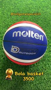 Bola Basket Kulit D3500 Size 7 Outdoor Free Pentil Dan Jaring