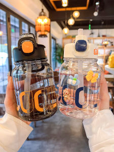 Trendy Plastic Straw Cup for Women New 2024 Large Belly Cup School Specialty Childrens Drinking Water Cup Sport Outdoor Use