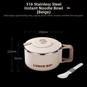 KUWUBIANJING | 316 Stainless Steel Large Capacity Drip Drainer Bowl with Lid
