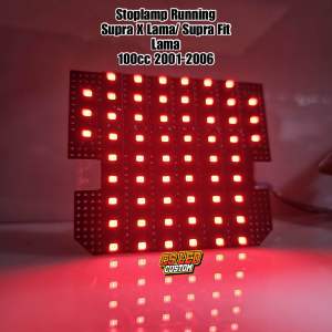 Stoplamp Running Supra X Lama / Supra Fit Lama 100cc led strip 11 mode wajib dc