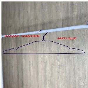 LJR 10 PCS GANTUNGAN BAJU Dewasa WARNA Jemuran Hanger Kawat besi ANTI KARAT estetik