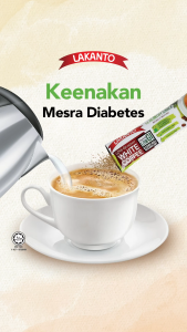 Lakanto 3IN1 INSTANT WHITE COFFEE & TEH TARIK Value Buy Twin Pack Less Sweet Halal