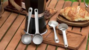 Boundless Voyage Titanium Coffee Spoon Ground Coffee and Beans Measuring Spoon 1 Packed Ice-cream Dessert Tea Sugar Spoon