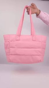 กระเป๋าผ้าพัฟเฟอร์ กระเป๋าผู้หญิง สะพายข้าง PUFFER TOTE BAG กระเป๋าผ้า กระเป๋าถือ กระเป๋าสะพายไหล่