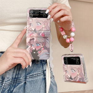 พีซีน่ารักเคสแข็ง Z พลิก3 Samsung Galaxy Z พลิก4 5G โทรศัพท์โปร่งใสกันกระแทกเคสแบบสร้างสรรค์ Z พลิก3ฝาหลัง
